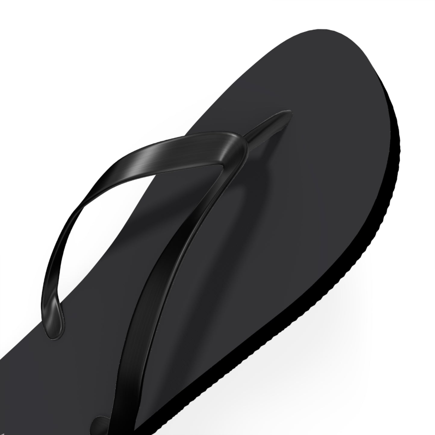 Balance Script Flip Flops — Minimal Black Beach Sandals