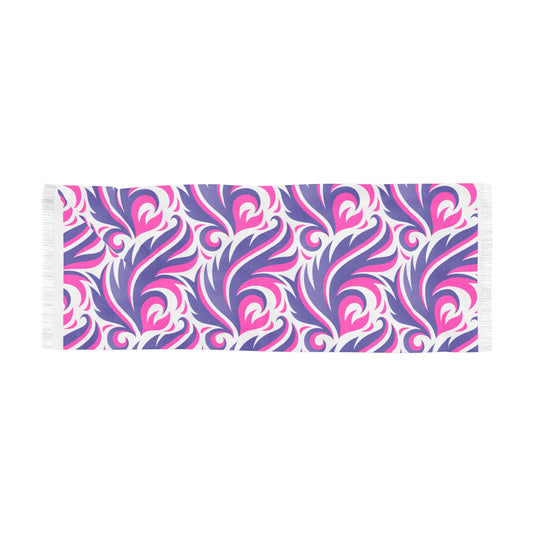 Floral Swirl Pink & Lavender Abstract Pattern Scarf
