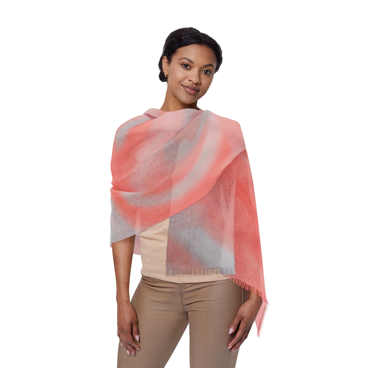 Coral Swirl Lightweight Fashion Scarf