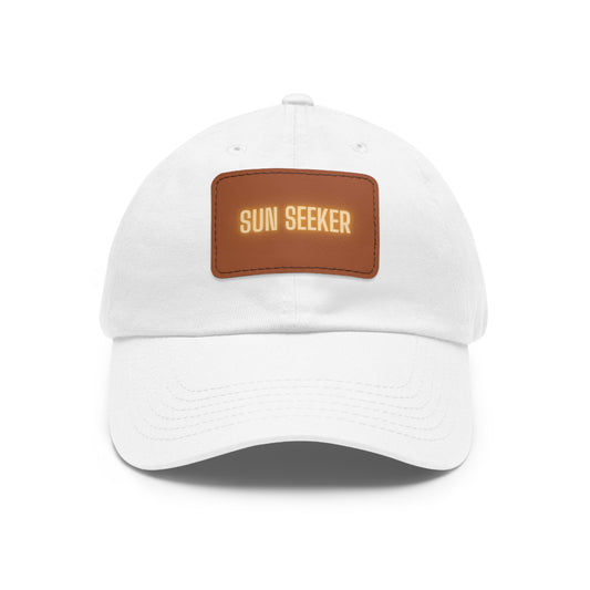 Sun Seeker Leather Patch Dad Hat