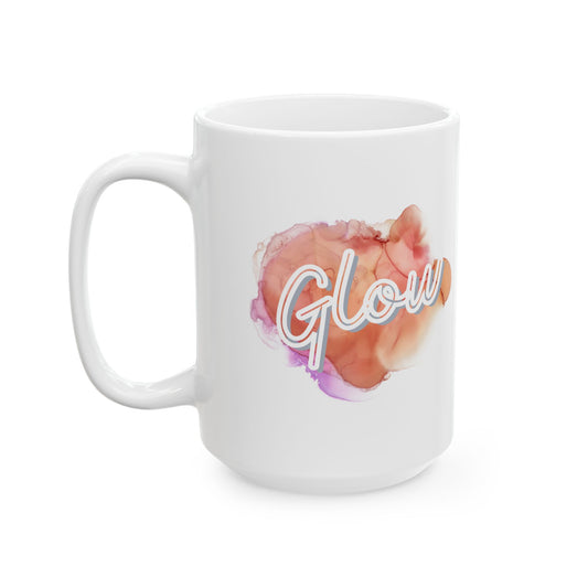 Glow Watercolor Inspirational Floral Ceramic Coffee Cup (11oz/15oz)