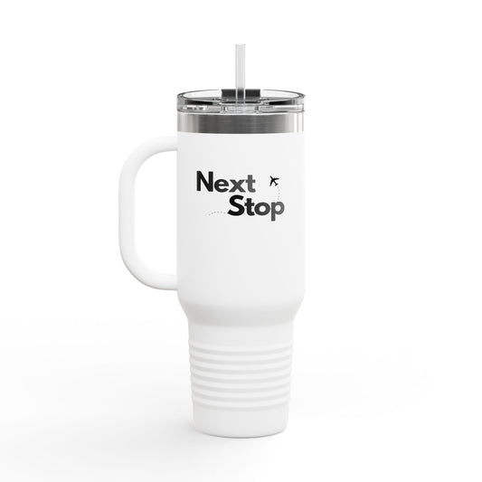 "Next Stop" Insulated Tumbler for Commuters & Travelers (40oz)