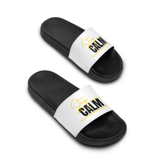 Stay Calm Slide Sandals Casual Pool & Beach Slides