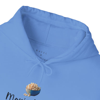 Movie Time Hoodie — Cozy Popcorn Graphic Sweatshirt