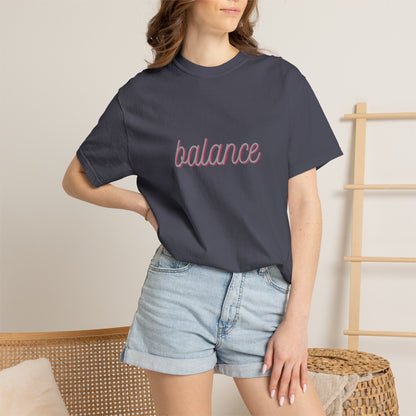 Balance Tee — Minimalist Inspirational  T-Shirt  'balance' Text