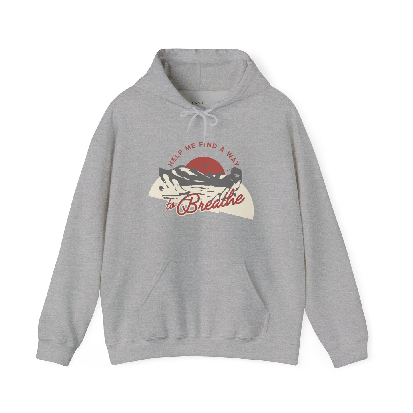 Help me find a Way to Breathe Hoodie — Relaxing Nature Graphic Pullover
