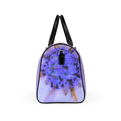 Lavender Floral Leather Travel Bag –Duffel