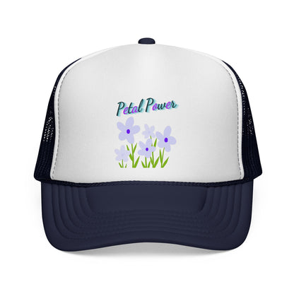 Petal Power Cap with Purple Flowers