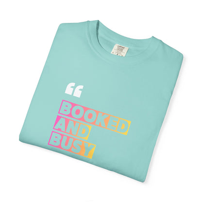 Booked and Busy Graphic Cotton Tee for Book Lovers
