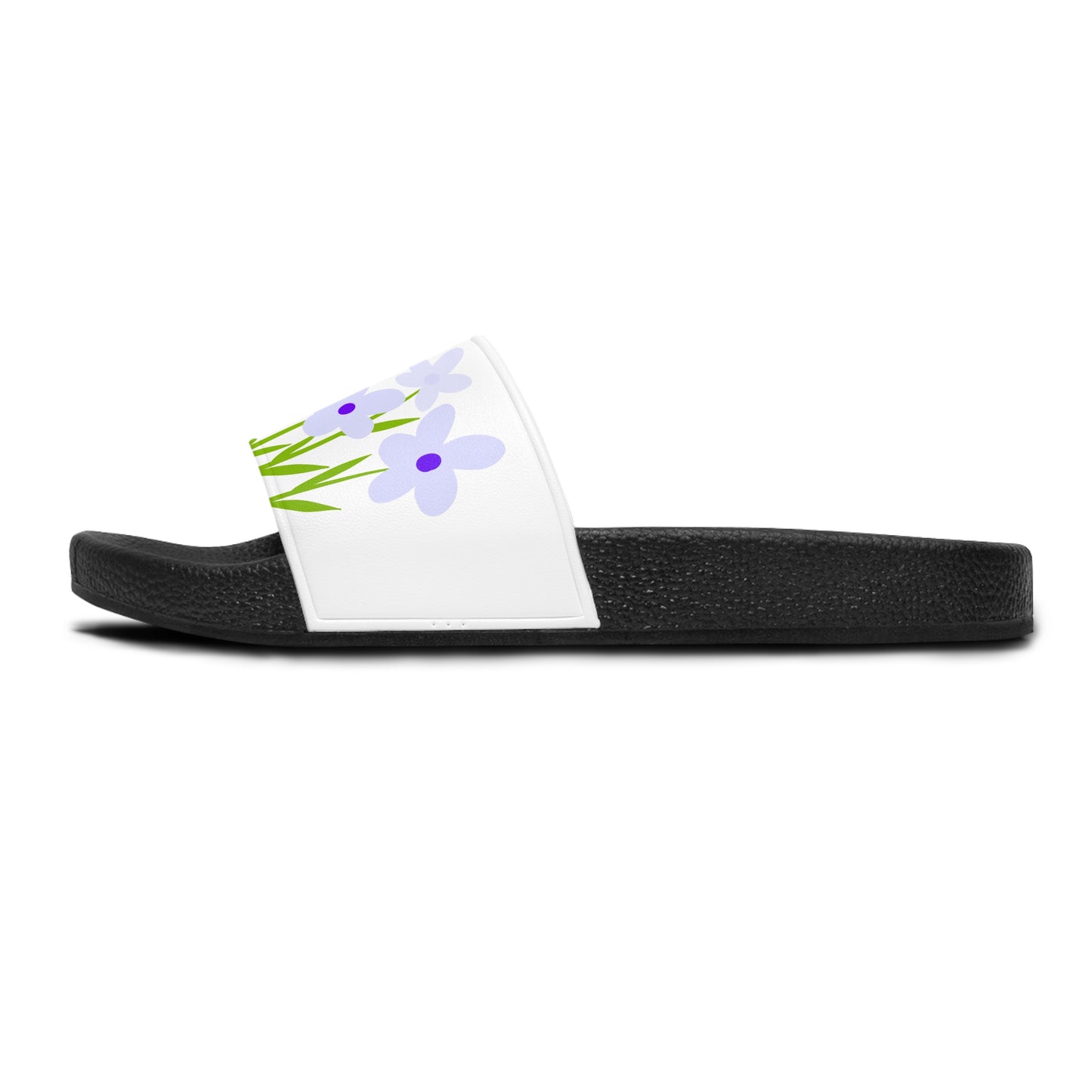 Floral Breeze Women's Slide Sandals — Purple Wildflower Print