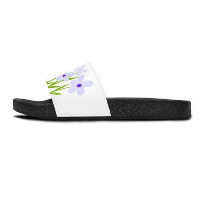 Floral Breeze Women's Slide Sandals — Purple Wildflower Print