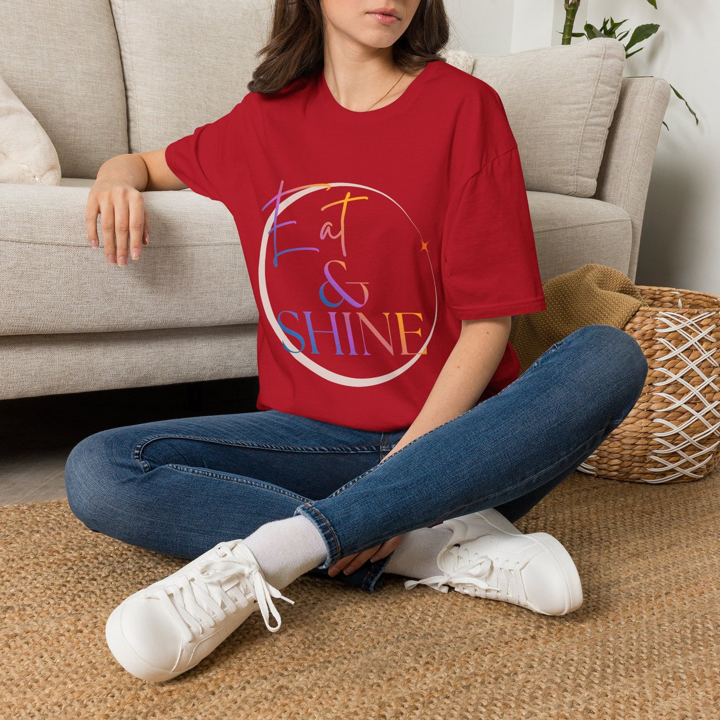 Eat & Shine Pastel Sunrise Inspirational T-Shirt