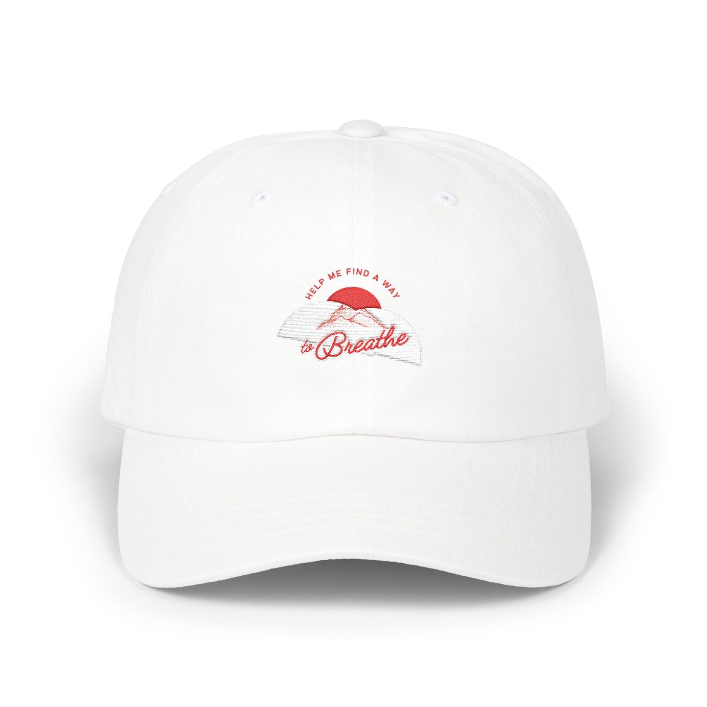 'Help me find a way to Breathe' Sunset Embroidered Baseball Hat