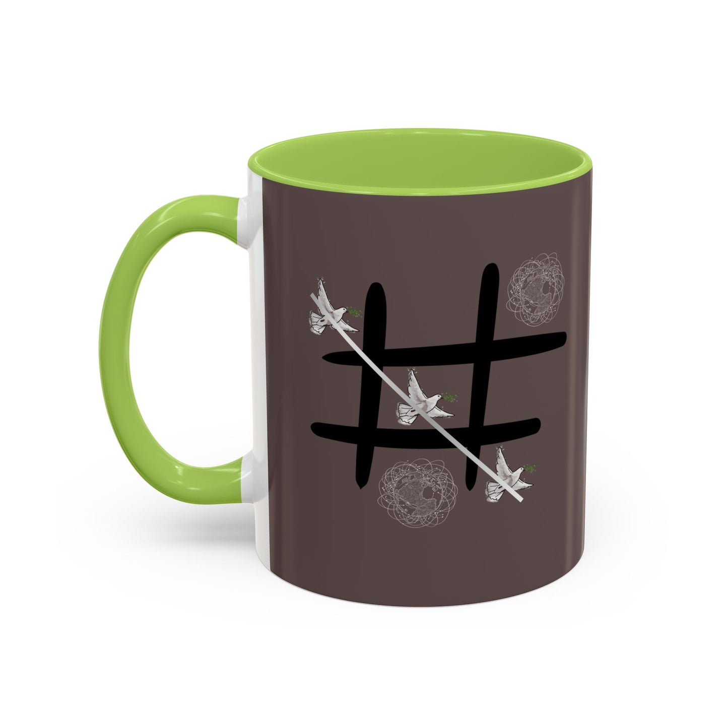 Peace Wins Ceramic Coffee Cup Peace/War design (11/15oz)