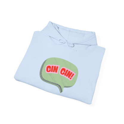 Cin Cin! Speech Bubble Hoodie Italian Cheers Graphic Sweatshirt