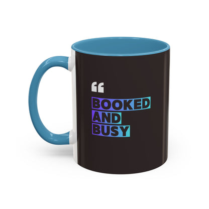 Booked and Busy Accent Coffee Mug — 11/15oz