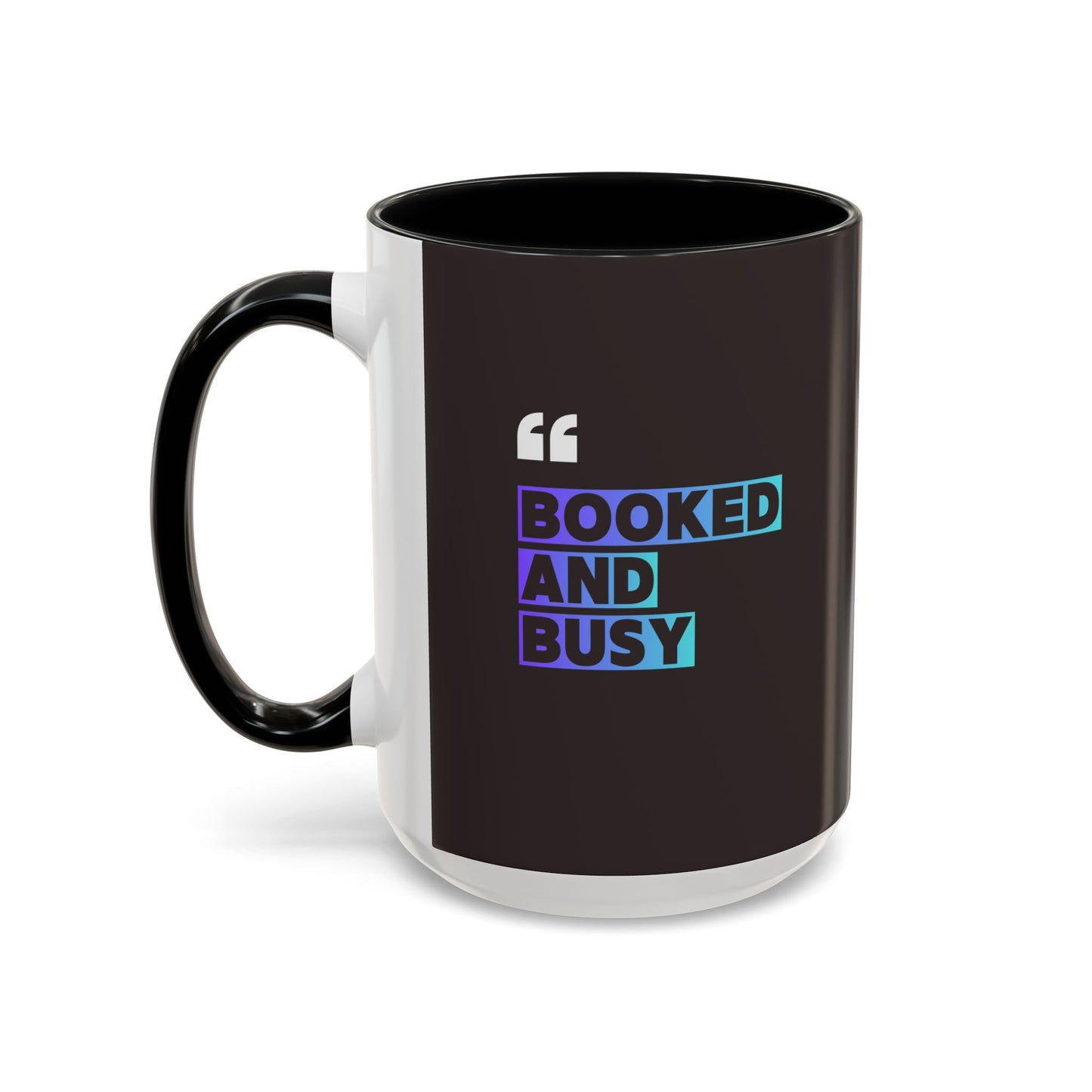 Booked and Busy Accent Coffee Mug — 11/15oz