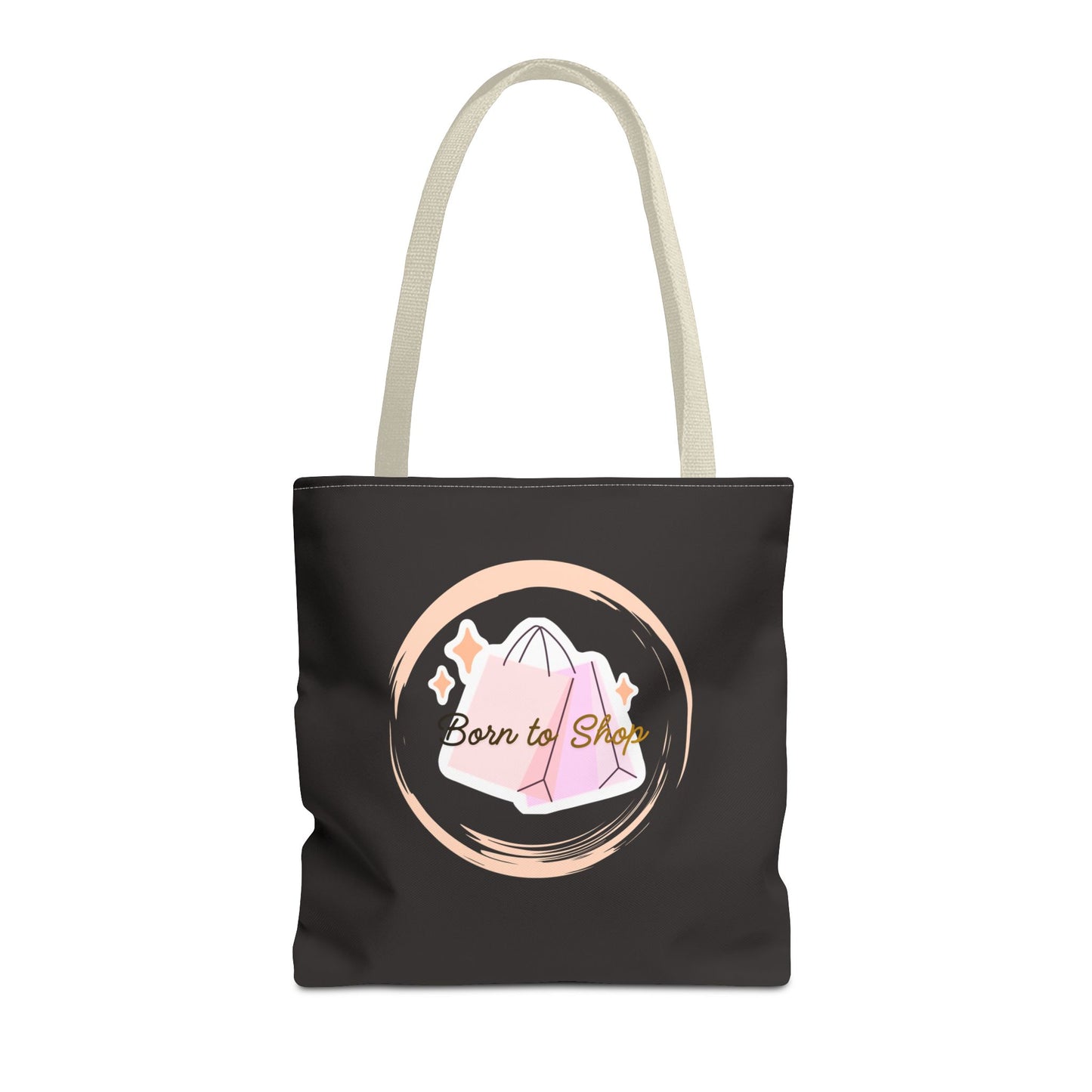 Shopping Tote Bag — "Born to Shop" Graphic Tote