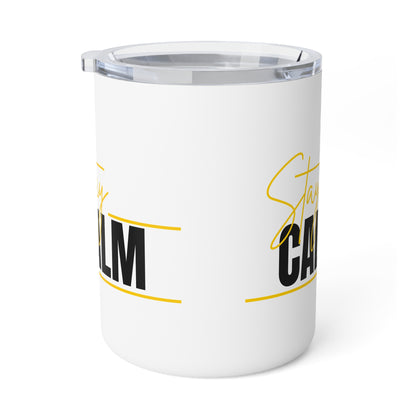 Stay Calm Travel Tumbler with Lid - Insulated Coffee Mug (10 oz.)