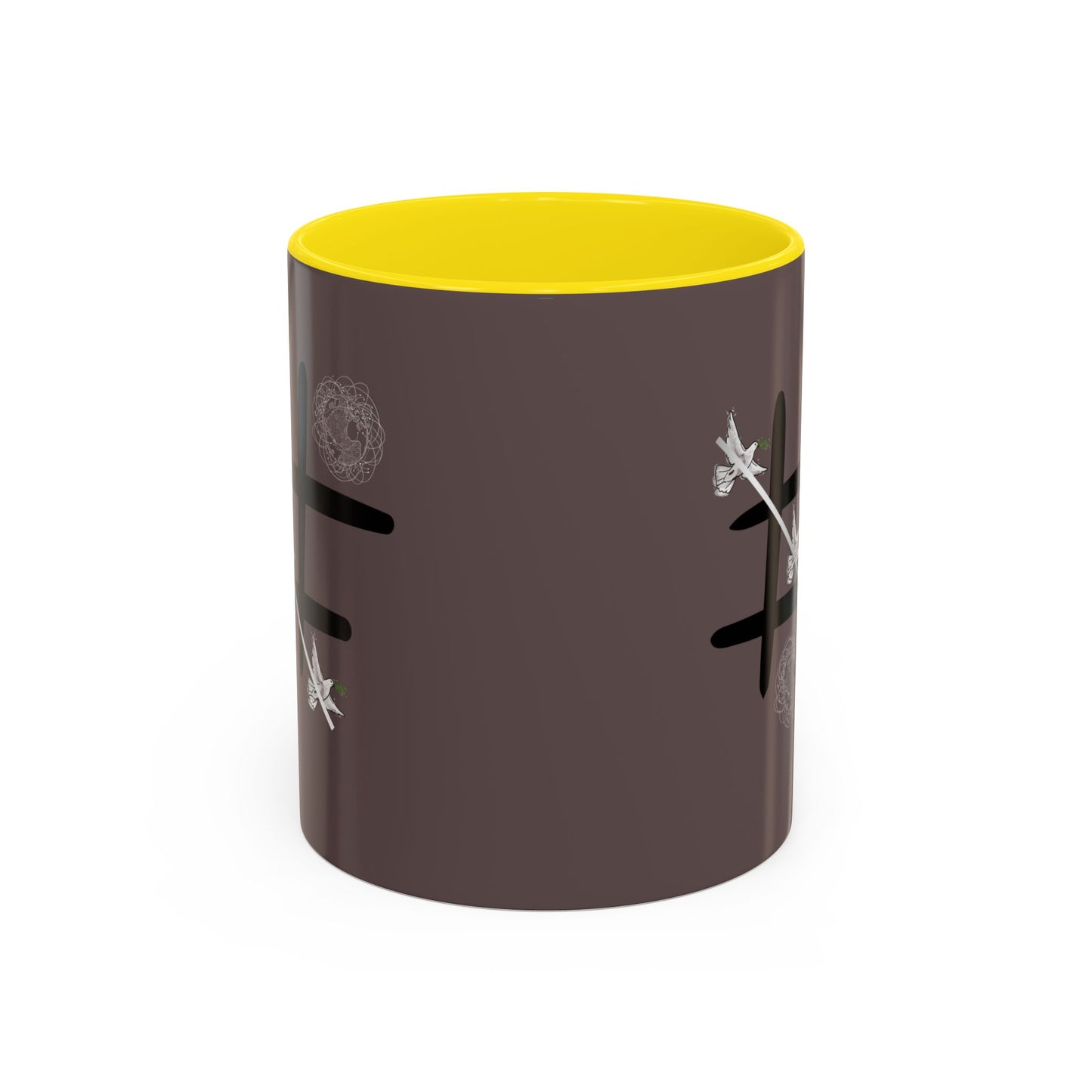 Peace Wins Ceramic Coffee Cup Peace/War design (11/15oz)