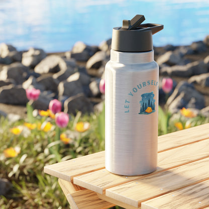 Camping 32oz Tumbler — "Let Yourself Grow" Adventure Stainless Water Bottle