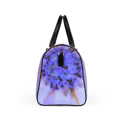 Lavender Floral Leather Travel Bag –Duffel