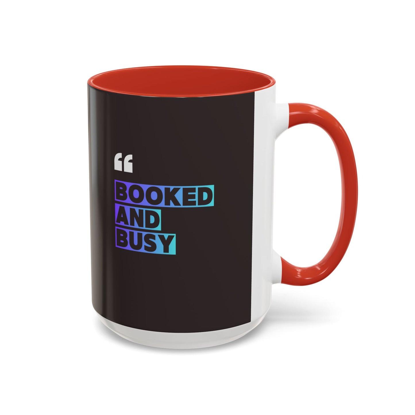 Booked and Busy Accent Coffee Mug — 11/15oz