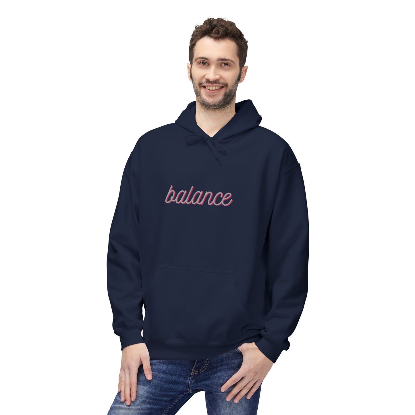 Balance Script Hoodie Typography Pullover