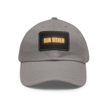 Sun Seeker Leather Patch Dad Hat