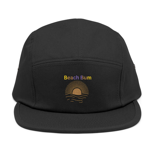 Embroidered 'Beach Bum' 5-Panel Cap