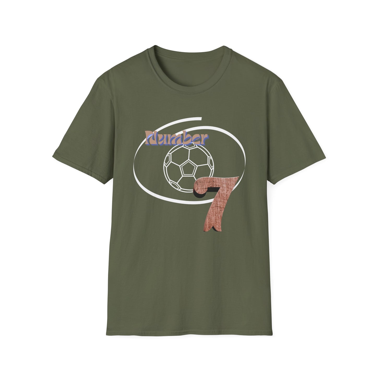 Soccer Number 7 Vintage Football Graphic T-Shirt