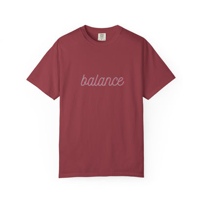 Balance Tee — Minimalist Inspirational  T-Shirt  'balance' Text