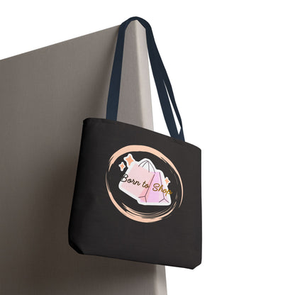 Shopping Tote Bag — "Born to Shop" Graphic Tote