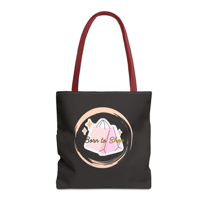 Shopping Tote Bag — "Born to Shop" Graphic Tote