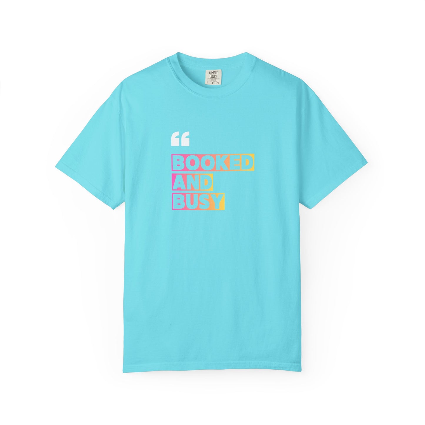 Booked and Busy Graphic Cotton Tee for Book Lovers