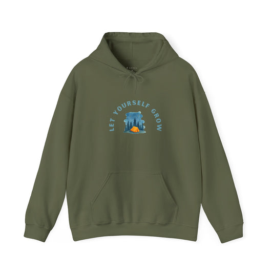 Hoodie — "Let Yourself Grow" Nature-Inspired Motivational Hoodie