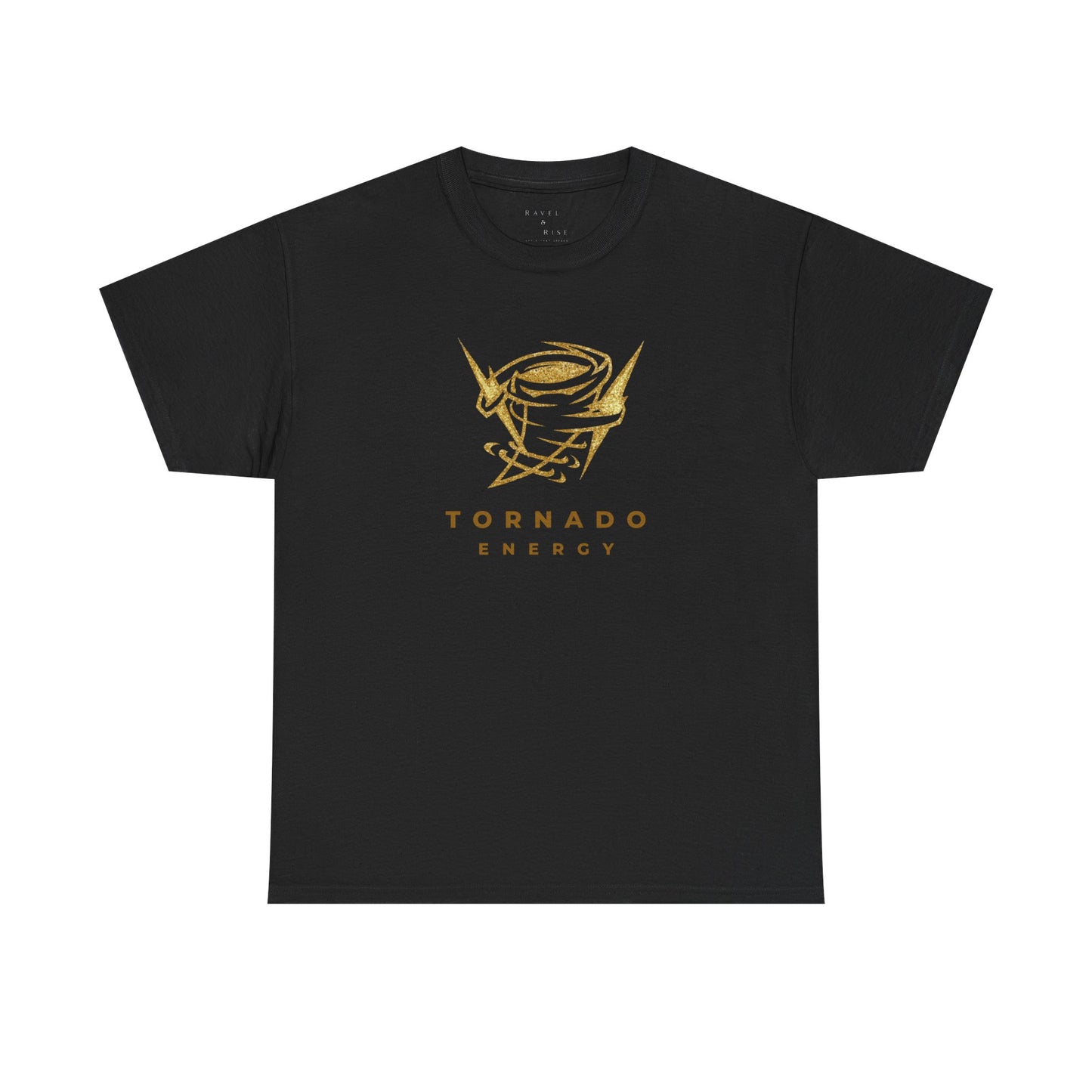 'Tornado Energy' Gold Storm Logo Graphic Tee