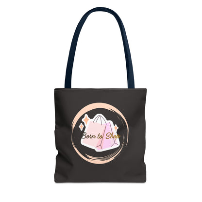 Shopping Tote Bag — "Born to Shop" Graphic Tote