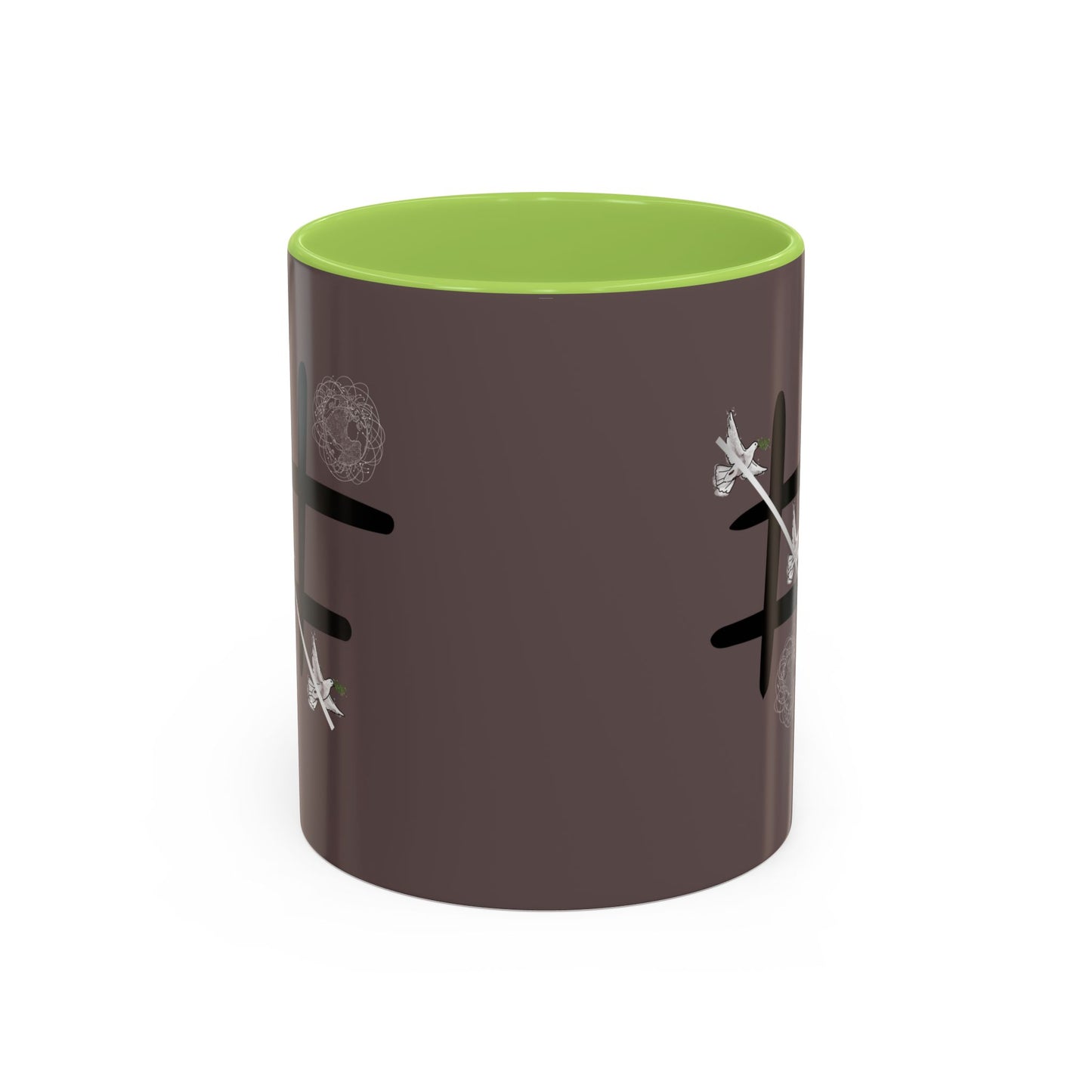 Peace Wins Ceramic Coffee Cup Peace/War design (11/15oz)