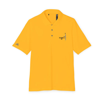 Reading is my Cardio adidas Unisex Performance Polo
