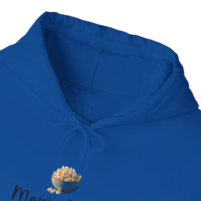Movie Time Hoodie — Cozy Popcorn Graphic Sweatshirt