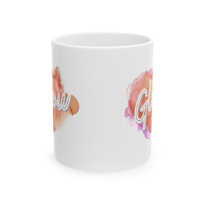 Glow Watercolor Inspirational Floral Ceramic Coffee Cup (11oz/15oz)