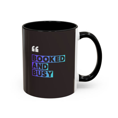 Booked and Busy Accent Coffee Mug — 11/15oz