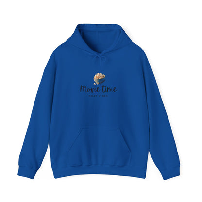 Movie Time Hoodie — Cozy Popcorn Graphic Sweatshirt