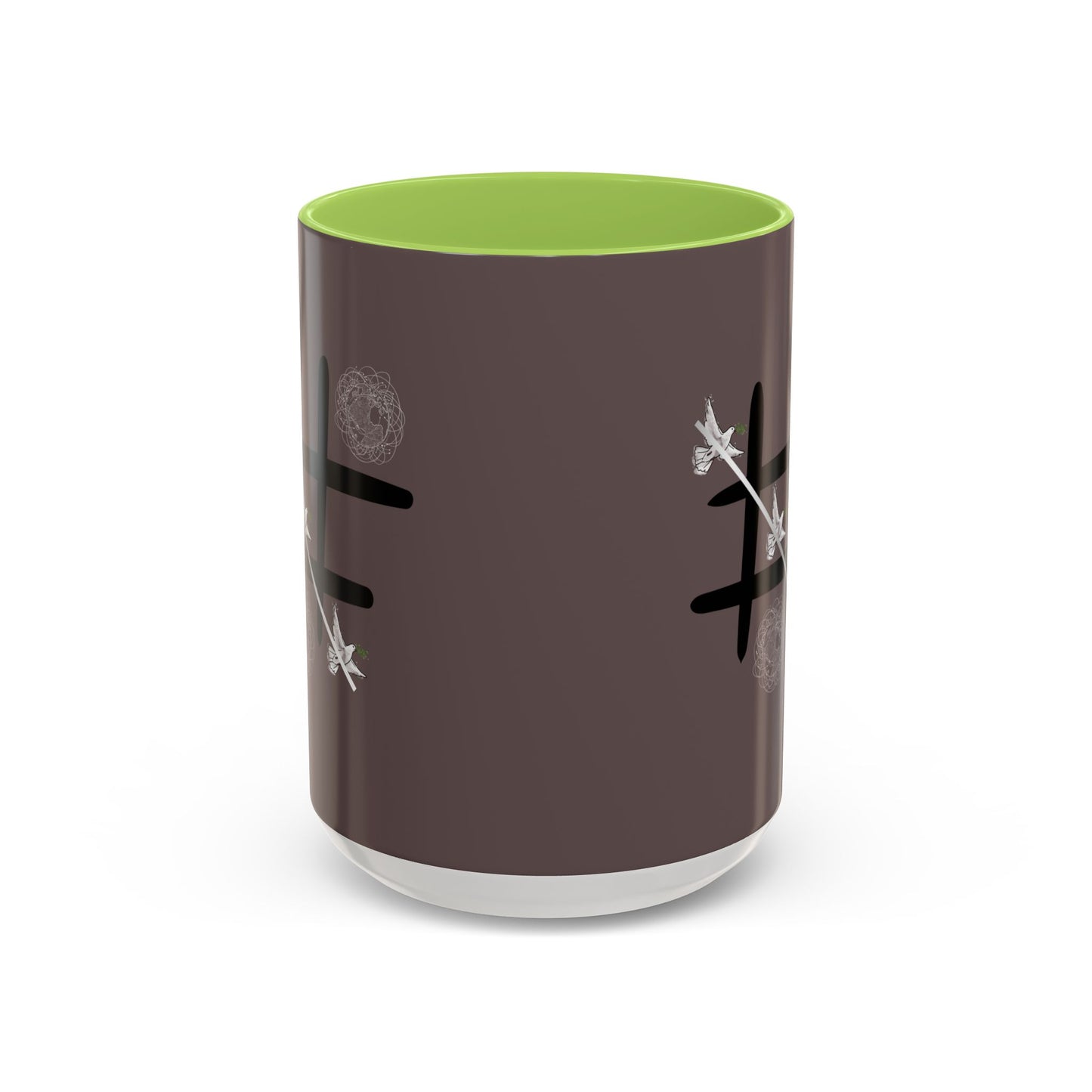 Peace Wins Ceramic Coffee Cup Peace/War design (11/15oz)