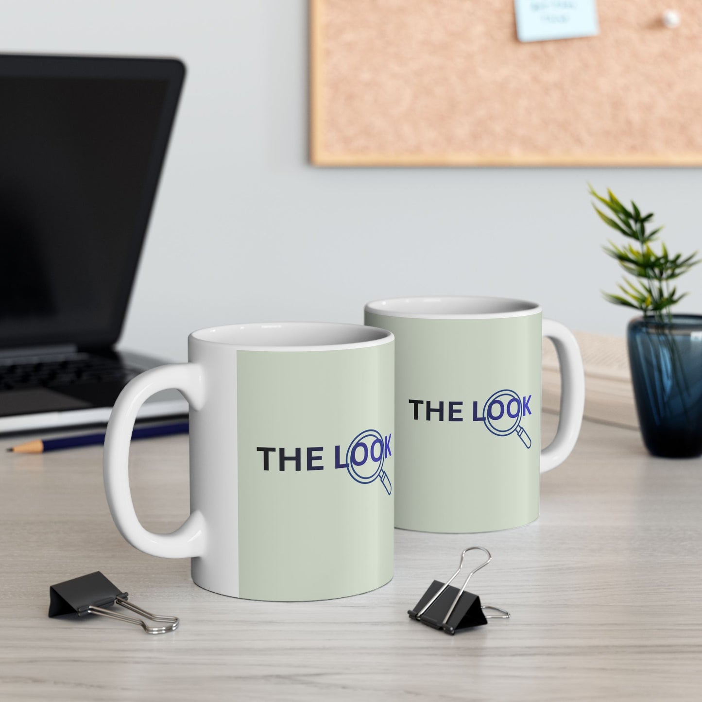 "The Look" Minimalist Coffee Cup with Sleek Line Art (11oz, 15oz)