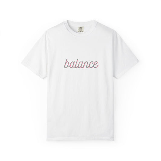 Balance Tee — Minimalist Inspirational  T-Shirt  'balance' Text