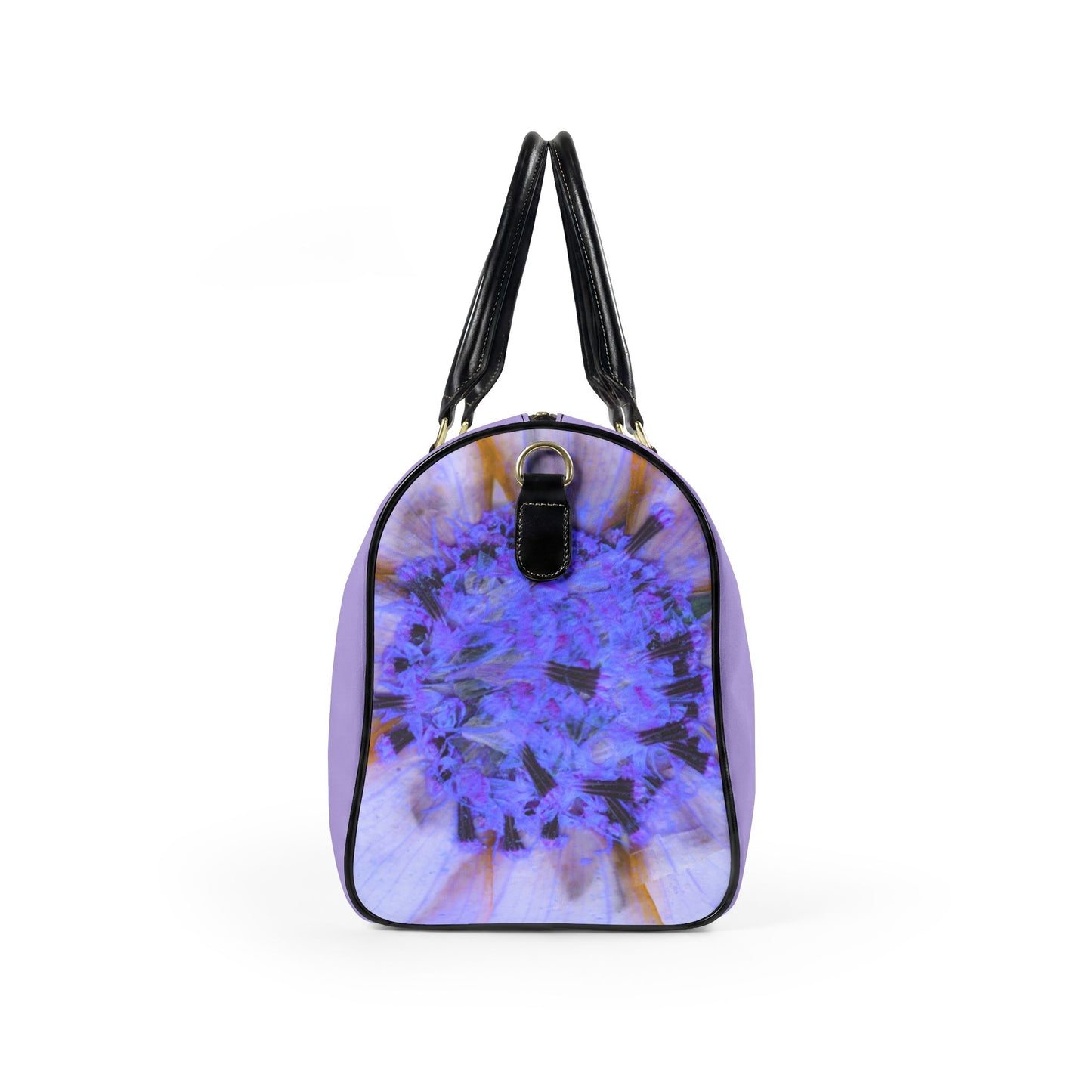Lavender Floral Leather Travel Bag –Duffel