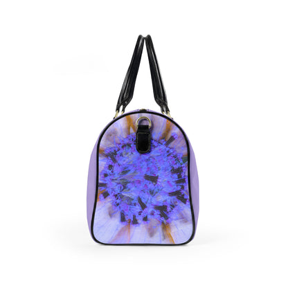 Lavender Floral Leather Travel Bag –Duffel