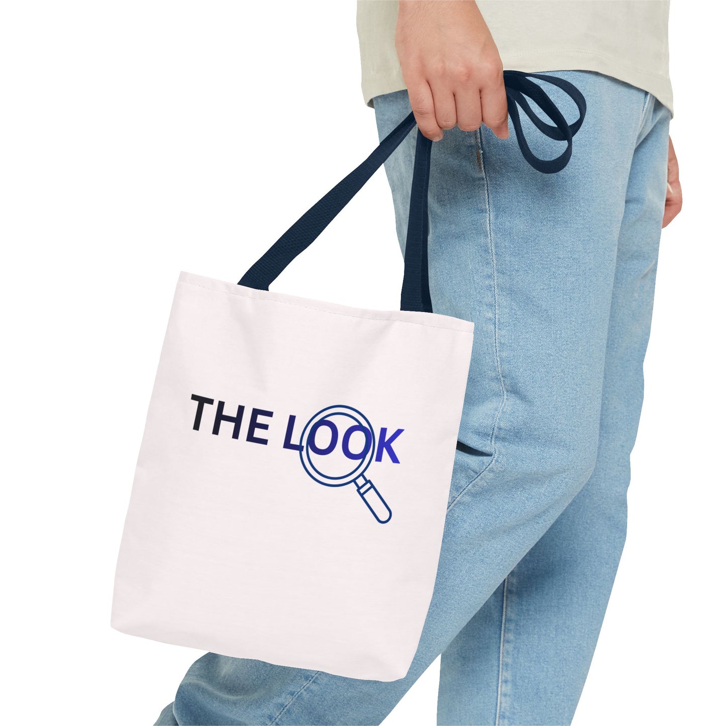The Look Tote Magnifying Glass Logo Canvas Bag